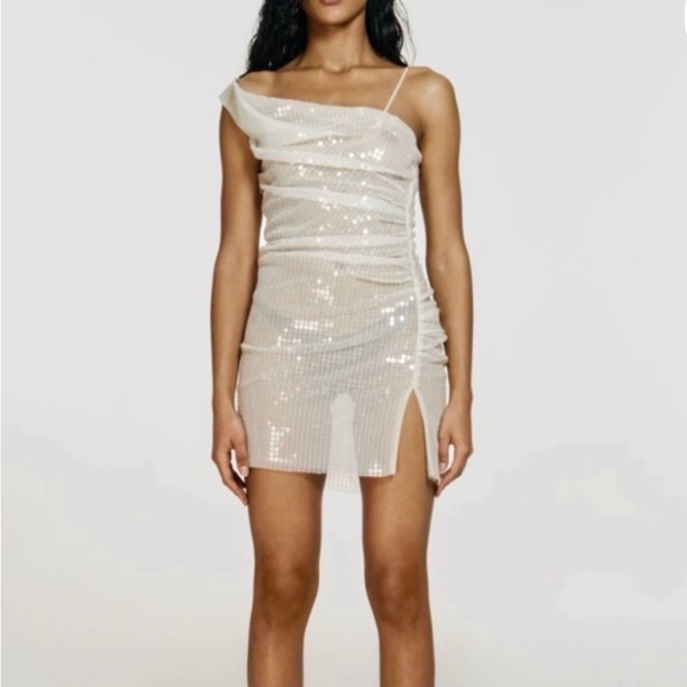 CULTNAKED White Sequin Moon Dress